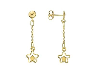 Boucles d'oreilles Or étoiles ajourées