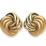 Boucles d'oreilles or mat et poli