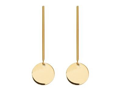 Boucles d'oreilles Or tige avec pastille