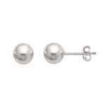 Boucles d'oreilles or blanc boules