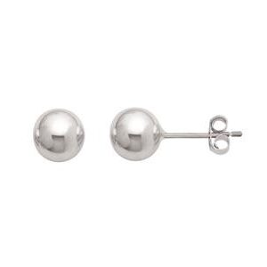 Boucles d'oreilles or blanc boules