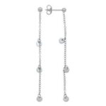 Boucles d'oreilles or blanc pastilles