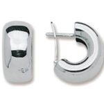 Boucle d'oreille or blanc anneau