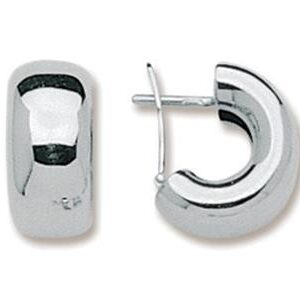 Boucle d'oreille or blanc anneau