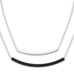 Collier 2 rangs argent rhodié