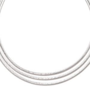 Collier 3 rangs argent rhodié