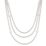 Collier 3 rangs argent pop corn