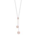 Collier sautoir Y argent rhodié