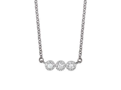 Collier or blanc diamant