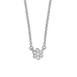 Collier or blanc fleur