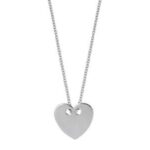 Collier or blanc cœur