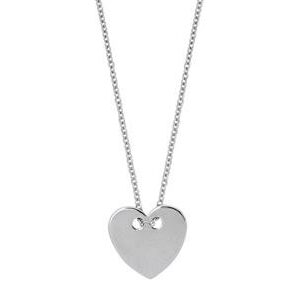 Collier or blanc cœur