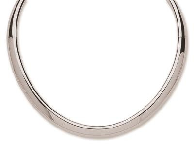 Collier or blanc rigide