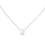 Collier en argent motif virgule