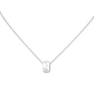 Collier en argent motif virgule