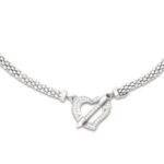 Collier argent cœur et flèche