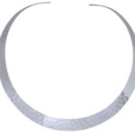 Collier argent rigide plat