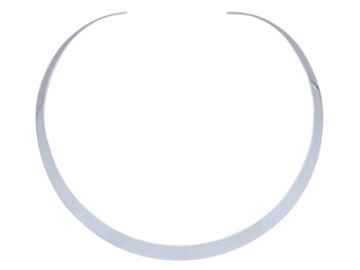 Collier argent rhodié rigide ouvert