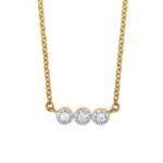 Collier or 18 carats et diamants