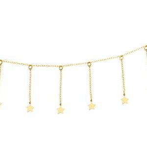 Ras de cou or jaune 18 carats étoiles - 42cm