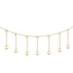 Ras de cou or jaune 18 carats  pastilles - 42cm
