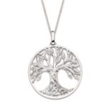 Pendentif arbre de vie argent rhodié et plaqué rose