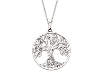 Pendentif arbre de vie argent rhodié et plaqué rose