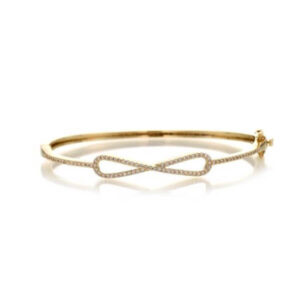 Bracelet jonc infini plaqué or