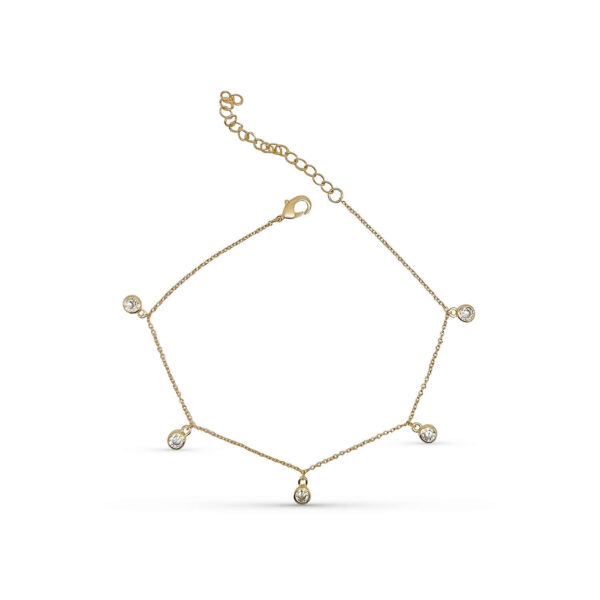 chaine de cheville plaqué Or