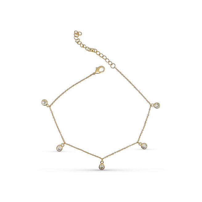 chaine de cheville  plaqué  Or