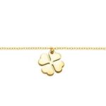 Bracelet or 18 carats trèfle