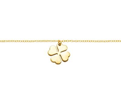 Bracelet or 18 carats trèfle