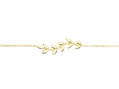 Bracelet femme or 18 carats feuilles