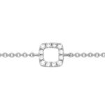 Bracelet or blanc diamant carrée