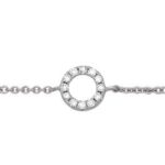 Bracelet or blanc diamant cercle