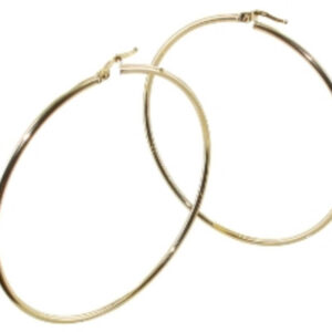 Boucles d'oreilles créoles or 18 carats 60mm lisse