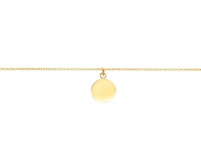 chaine de cheville pastille  Or jaune 18k