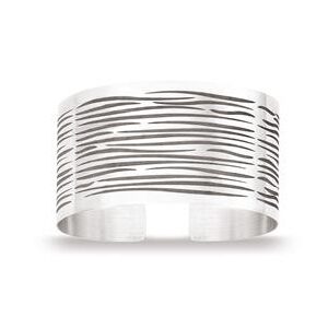 Bracelet manchette argent zèbre