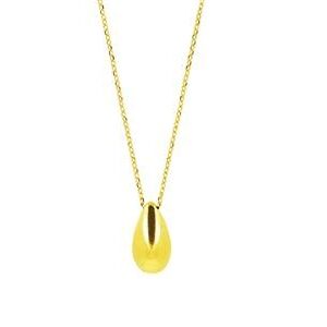 Collier or jaune forme goutte