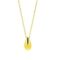 Collier or jaune forme goutte