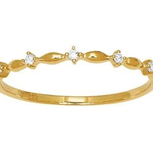 Bague solitaire or 5 diamants