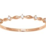 Bague solitaire or rose