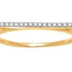 Bague solitaire ligne de diamants