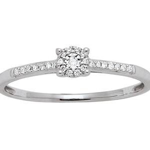 Bague solitaire diamant or blanc