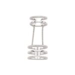 Bague argent oxyde de zirconium double avec chaine