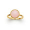 Bague pierre naturelle ronde quart rose
