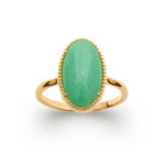 Bague pierre naturelle aventurine ovale