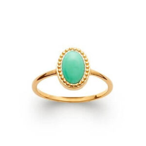 Bague pierre naturelle aventurine fine