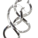 Créole or blanc 18 carats en huit