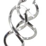 Créole or blanc 18 carats en huit